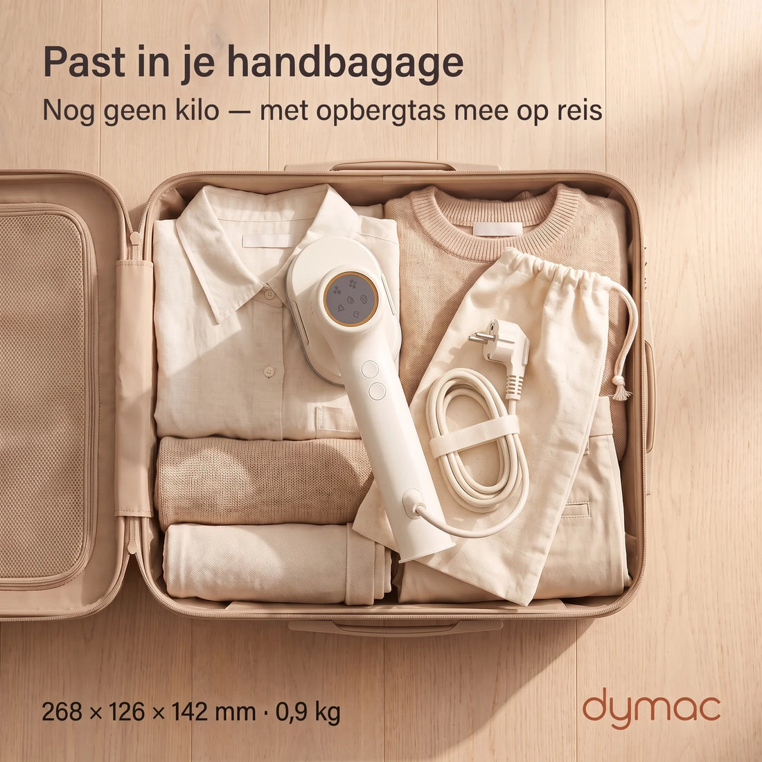 Dymac Vestra kledingstomer met zuigfunctie